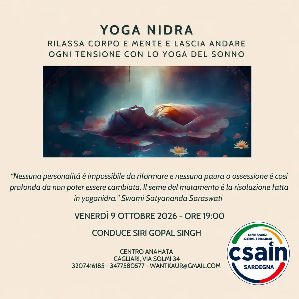 Yoga Nidra - Venerdì 9 ottobre 2026