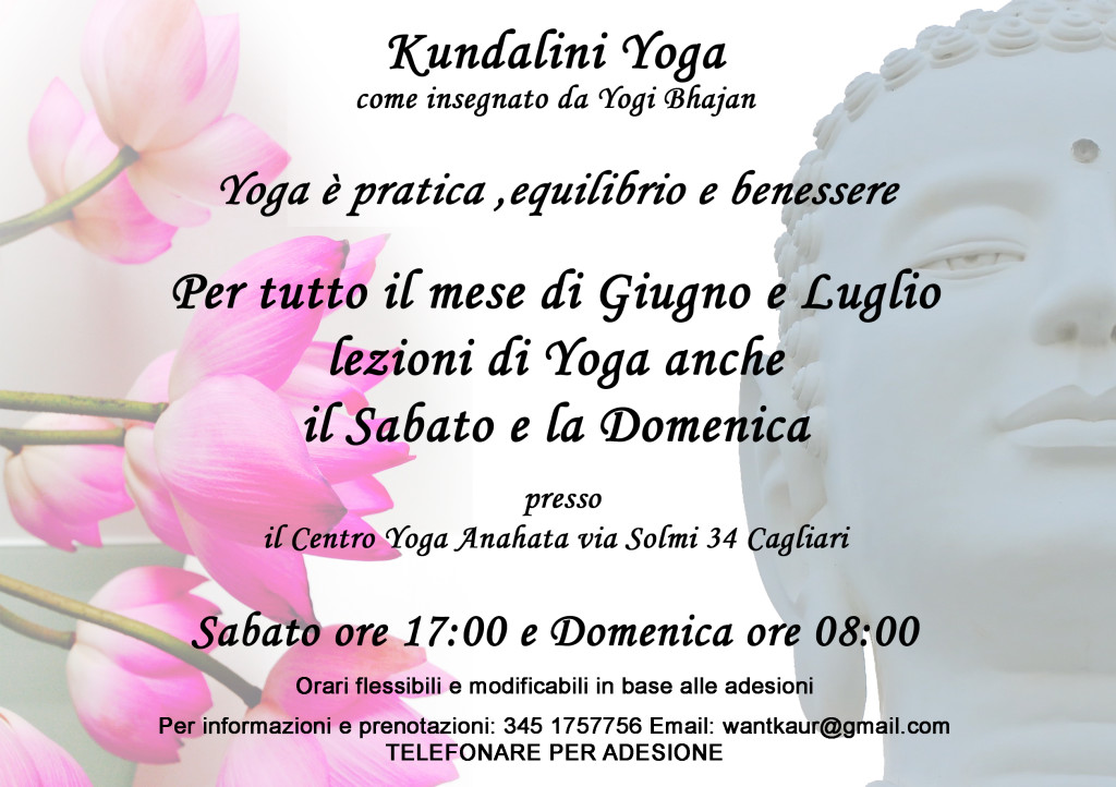 Kundalini Yoga Sabato e Domenica